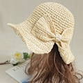 Miniatyrbillede 4 af 5: 2 stk. sammenklappelig bredskygget floppy stråsolhat sommer strandhat f