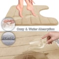 Miniatyrbillede 2 af 5: Kamel Memory Foam U-formet badeværelsesgulvmåtte, meget absorberende,