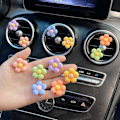 Pikkukuva 2 / 5: 6 kpl Kukka Auto Ilmastointiaukko Suljettu Tuoksulevy Väri Daisy F