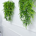 Miniatyrbillede 4 af 5: 2 stk. kunstige hængeplanter, kunstige grønne planter i plast C