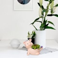 Miniatyrbild 5 av 5: Blomkruka, Växtkruka, Suckulent Kruka, Harts Djur Kruka