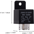 Miniatyrbild 4 av 5: 2 stycken relä 12V 40A 5 stift Spdt, modell nr: JD2912-1Z-12VDC 40A