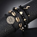 Miniatyrbillede 3 af 5: Perle armbånd til kvinder - Justerbar Charm Pendent Stack Brace
