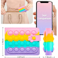 Miniatyrbild 3 av 5: Pop Purse Plånboksväska för Flickor Kvinnor Fidget Pops Poppet It Söt M
