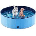 Miniatyrbillede 1 af 5: Hundepool Kæledyrspool Gave Lim PVC+MDF Sammenklappelig Bad 80*30cm