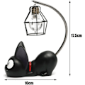 Miniatyrbillede 3 af 5: Kreativ harpiks Kiki kat dyr natlys, ornamenter dekoration