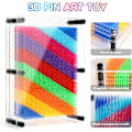 Miniatyrbilde 4 av 4: 3D Pin Art Gave, Stor Størrelse Fargerik Plast Pin Art Board 8 x 6