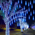 Miniatyrbilde 2 av 2: Meteorskur Lys LED Fe Lys 8 Rør 30cm Meteor Regn Lys for Juledekorasjon Utendørs Hage og Fest Vanntett (Blå)