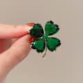 Lucky Brosch Grön Corsage Fixed Clothing Pin Spänne Smycken