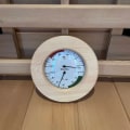 Miniatyrbillede 2 af 5: Termo-hygrometer til sauna Syntetisk hår Massivt træramme