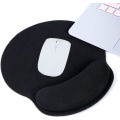Miniatyrbild 3 av 3: Ergonomiskt gelmusstöd för handledsstöd, musmatta för handledsstöd, anti-tendinitproblem för datorer och bärbara datorer, svart