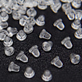 Miniatyrbillede 1 af 5: Stud Back 200 stk. Ørestikker Bag Blød Transparent Øre Sikkerhed Bac