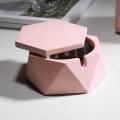 Miniatyrbilde 1 av 3: Keramisk Askebeger med Lokk Vindtett Håndstemplet Askebeger for Hjem eller Utendørs (Rosa)