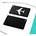Miniatyrbilde 2 av 5: sourcing map 2 stk. bagasjelapp med adresseholder