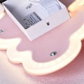 Miniatyrbillede 2 af 3: Moderne Cloud-formede indendørs væglampe lavet af akryl med integrerede LED-pærer varm farve pink 12W (lille)