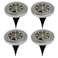 Miniatyrbild 1 av 5: [4-pack] Solcellslampor för marken, 8 LED solcellslampor