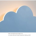 Miniatyrbillede 2 af 3: Moderne Cloud-formede indendørs væglampe lavet af akryl med integrerede LED-pærer varm blå farve 12W (lille)