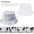 Miniatyrbillede 4 af 5: Tie Dye Bucket Hat - Vendbar solhat til kvinder til udendørs brug på stranden, Ligh