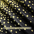 Miniatyrbillede 4 af 5: 6 pakker Polka Dot duge 54\" x 108\" Sort Guld Polka Dot Ta