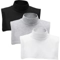 Miniatyrbilde 1 av 5: Avtakbar falsk turtleneck halv topp falsk bluse sett for kvinner meg