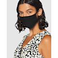 Miniatyrbild 2 av 5: Återanvändbara masker, 100 % bomullsblandning för vuxna, svart, one size