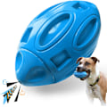 Miniatyrbillede 1 af 5: Gummi tyggebold til aggressive hunde med piv. Robust og egnet