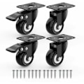 Miniatyrbild 1 av 5: 4 Swivel Casters för Möbler inklusive 2 med Broms + Skruvar -