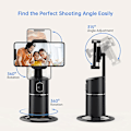 Miniatyrbillede 3 af 5: Auto Face Tracking Tripod, Ingen app kræves, 360° Rotation Face Bo