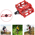 Miniatyrbillede 3 af 5: Aluminiumlegering MTB cykelpedal, holdbar skridsikker 9/16 tommer MTB cykel