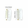 Miniatyrbilde 2 av 3: 50 stk 6 tenner U-formede klips for hårfjæringer - 3,3 cm/1,3 tommer