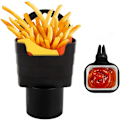 Miniatyrbillede 1 af 5: Pommes frites kopholder, bilsauceholder, bilpommes frites holder