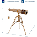 Miniatyrbillede 4 af 5: 3D Teleskop-puslespil til voksne, træ-gør-det-selv-sæt, fødselsdag, jul