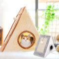 Miniatyrbild 4 av 5: Triangelformad klösträ för katter, kattsäng, soffa, hus, slipning av klor, Sisa