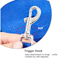 Miniatyrbilde 3 av 3: Hundekobbel, Hundetreningskobbel med håndtak Lang hundekobbel Nylon håndfri stropp for små til store hunder Kjæledyr Gå Jogging 10m * 2.5cm (Blå)