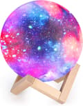 3D Månelampe, LED Nattelys Touch Månelampe 16 Farver, 15cm Dia