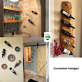 Miniatyrbilde 3 av 5: 4. veggmontert flaskeholder Multi-use metall vindisplay