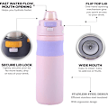 Pikkukuva 3 / 5: 600 ml - BPA-vapaa - Vuotamaton - Urheiluun, kuntoiluun, ulkoiluun, s