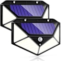 Miniatyrbild 1 av 5: Solcellsäkerhetslampor utomhus, 100 LED 270° solcells rörelsesensor L