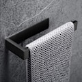Miniatyrbillede 1 af 3: Håndklædeholder Håndklædestang, 304 Rustfrit stål håndklædestang Toilet tilbehør Badeværelser (uden boring, sort)