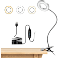 Miniatyrbillede 1 af 3: 8W Klemme Skrivebordslampe 48 LED 360° Fleksibel Clip-on Læselampe 3 Li
