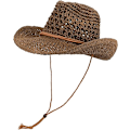 Miniatyrbillede 1 af 5: Voksen Sol Halm Western Cowboy Hat，Kaffe