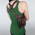 Miniatyrbillede 4 af 5: Brun Steam Punk Vintage Rock Gothic Taske Bæltetasker Pakke