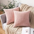 Miniatyrbillede 1 af 5: Sæt med 2 45x45cm Rose Dekorative Corduroy Pudebetræk Sofa Blød