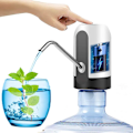 Miniatyrbild 1 av 3: Vattenflaskepumpautomat 5 gallon vattenflaskedispenser med USB-laddning Automatisk pump för utomhus eller kök (Vit)