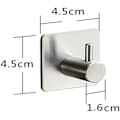 Miniatyrbillede 3 af 5: 4 stk. køkkenrulleholder, 3M klæbende vægkrog, rustfrit stål B