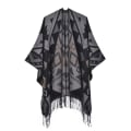 Miniatyrbilde 1 av 4: Elegant og varmt etnisk poncho-sjal for kvinner