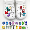 Miniatyrbillede 3 af 5: 26 sæt alfabet legende søde Crocs sko blomst dekorative spænde