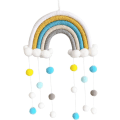 Pikkukuva 2 / 5: Rainbow Macrame seinälle ripustettava kuvakudos Kodin sisustus Bohemian Decor H