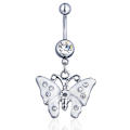 Miniatyrbillede 4 af 4: “Baby On Board” BioFlex Graviditets Navle Dangle Mave Ring,