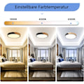 Miniatyrbillede 4 af 5: LED-træloftslamper, 24W moderne runde træ LED-loftslamper